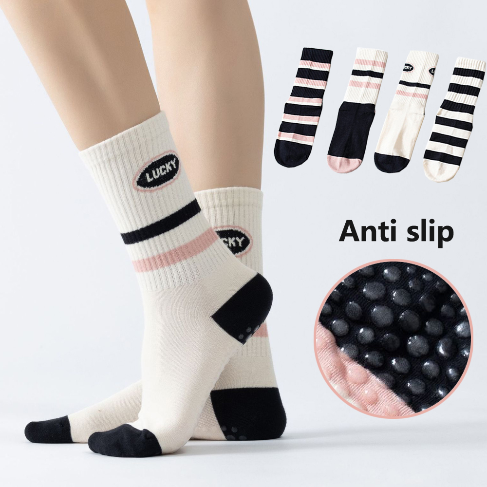 Pilates Yoga Zumba - Lucky stripes yoga Pilates aerobics socks