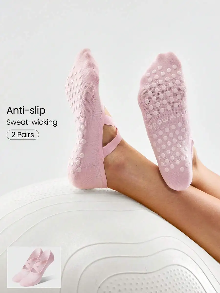 Flow Yoga Pilates - 2 Pair Flow Breathable Mesh Sweat-Wicking