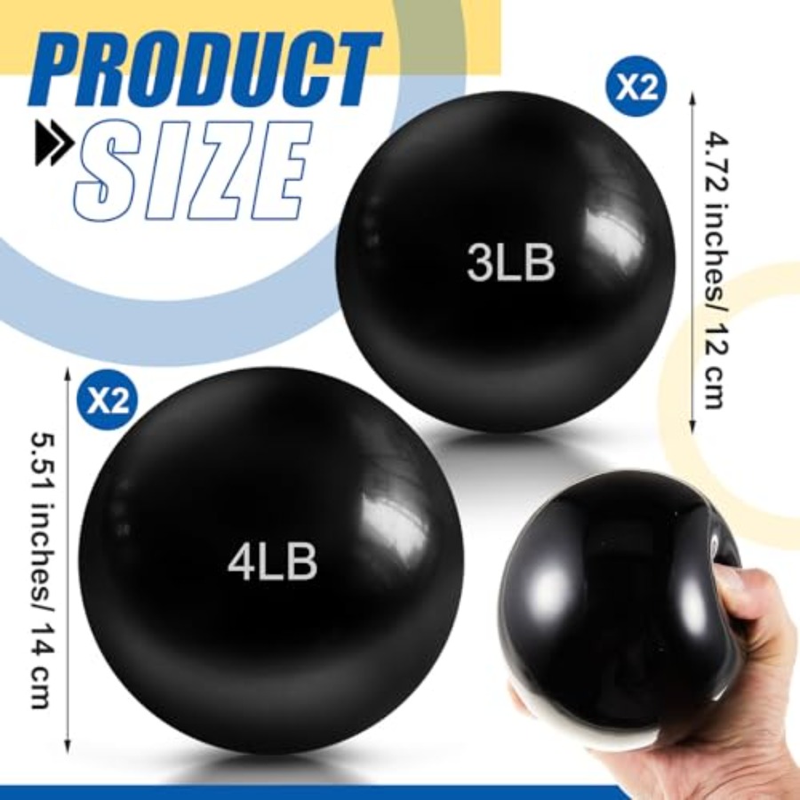 4 Pcs 2lb 3lb 3lb 4lb Weighted - Pilates Toning Ball incelemesi ve fiyatı
